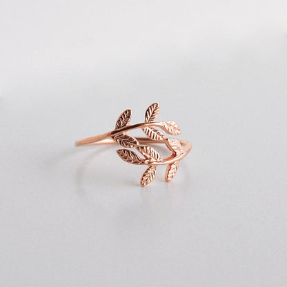 Bague Laurier - Or Rose