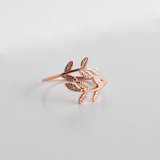 Bague Laurier - Or Rose