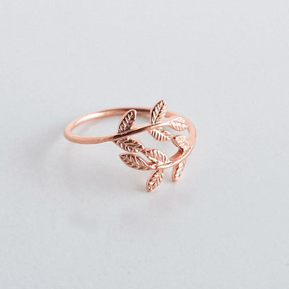 Bague Laurier - Or Rose